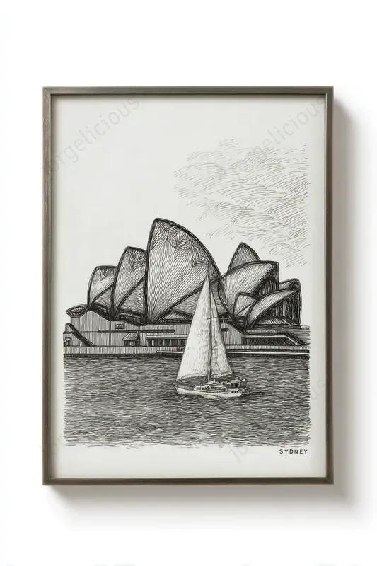 Pen Ink Travel Poster Designs