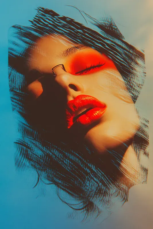 Holographic Moebius Line Art