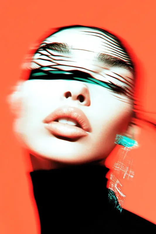 Holographic Moebius Line Art