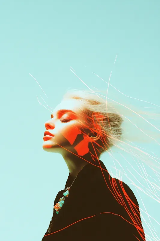 Holographic Moebius Line Art