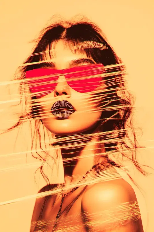 Holographic Moebius Line Art