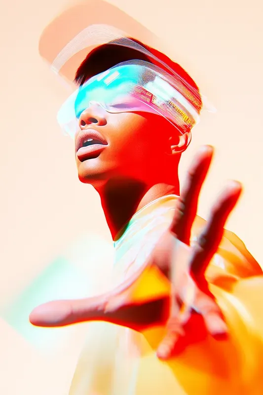 Holographic Moebius Line Art