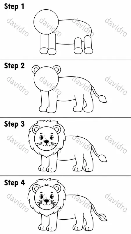 4step Kids Drawing Worksheets