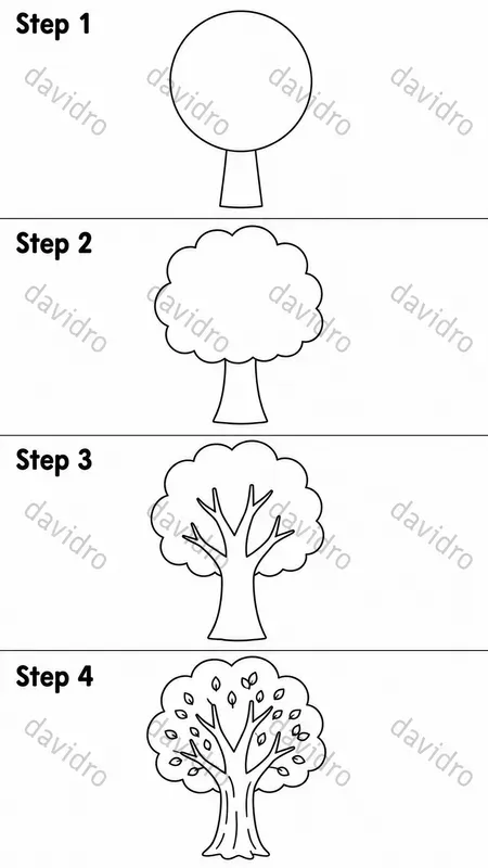4step Kids Drawing Worksheets