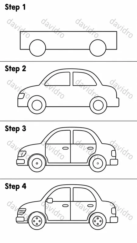 4step Kids Drawing Worksheets