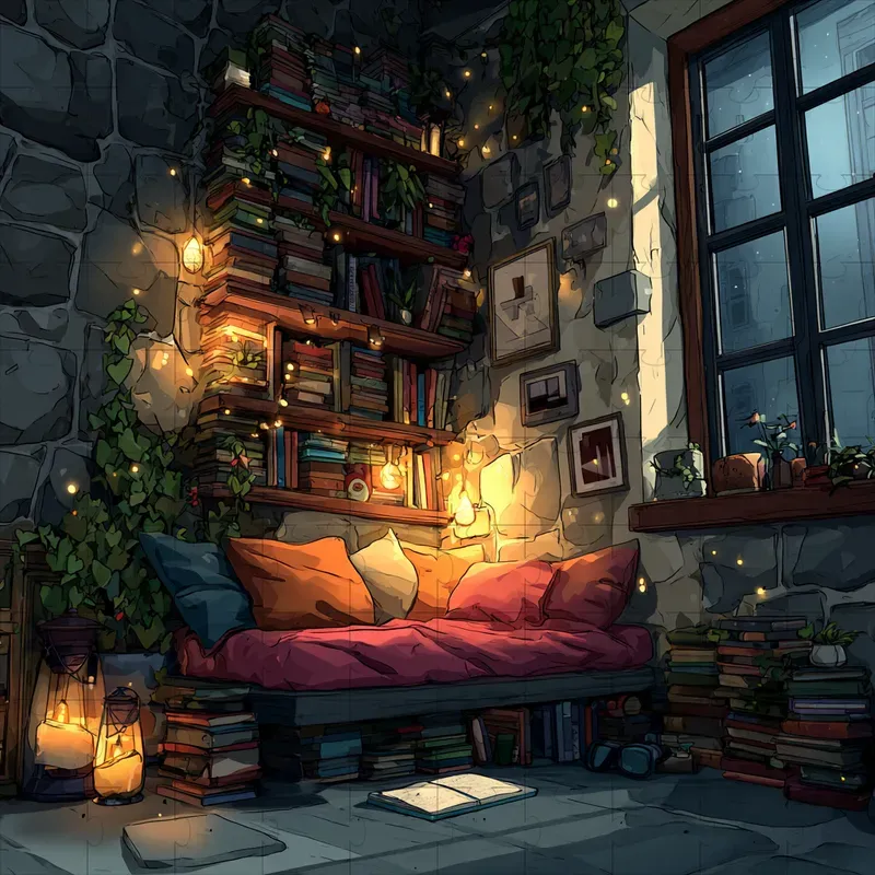 Painterly Cozy Anime Cinematic Lofi