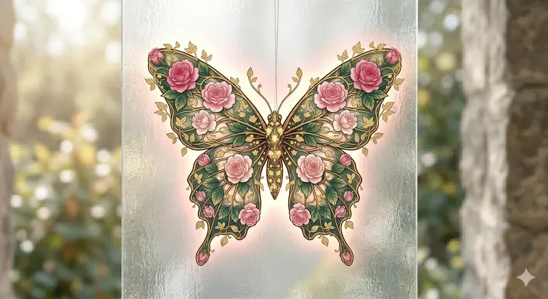 Luxury Stained Glass Botanical Anatomies C