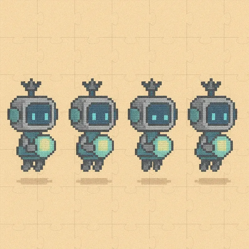 Cute Anime Robot Sprite Sheets