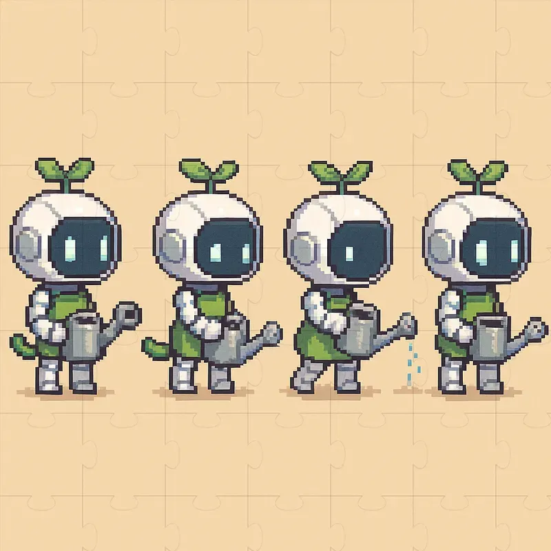 Cute Anime Robot Sprite Sheets