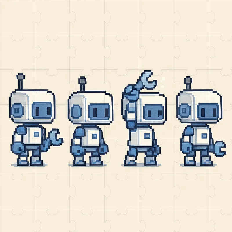 Cute Anime Robot Sprite Sheets