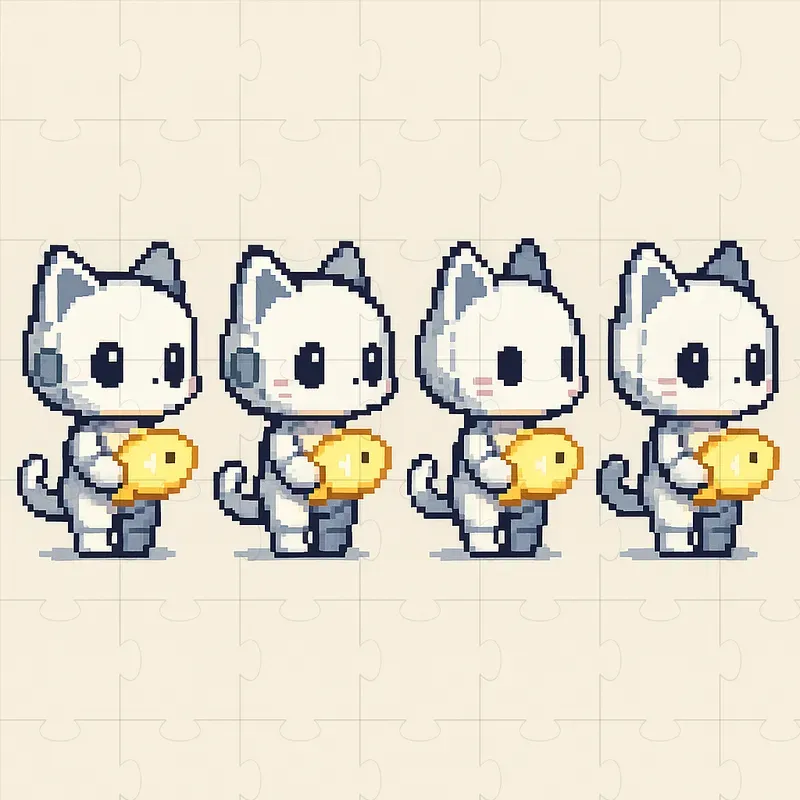 Cute Anime Robot Sprite Sheets