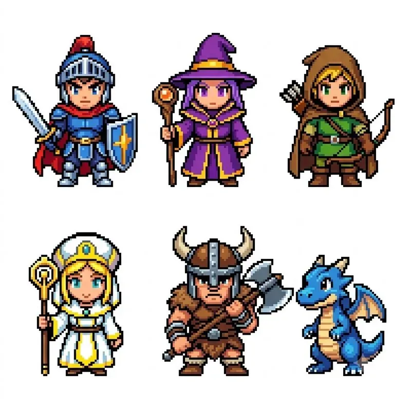 16bit RPG Character Sprite Set Studios