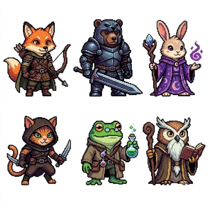16bit RPG Character Sprite Set Studios
