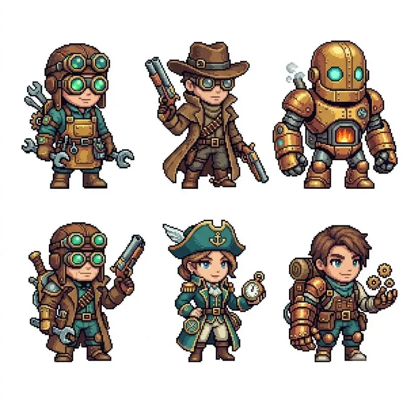 16bit RPG Character Sprite Set Studios