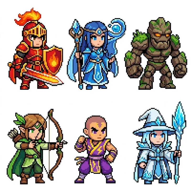16bit RPG Character Sprite Set Studios