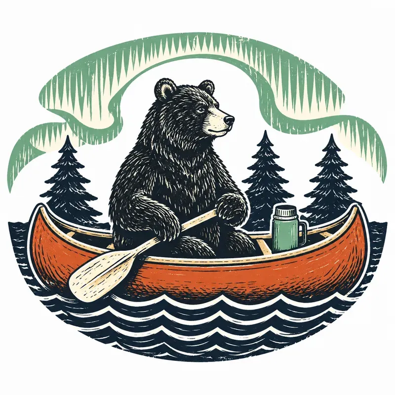 Retro Folk Linocut Animal Badges