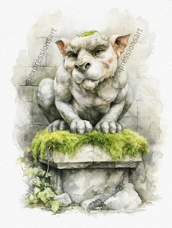 Romantic Watercolor Ruins