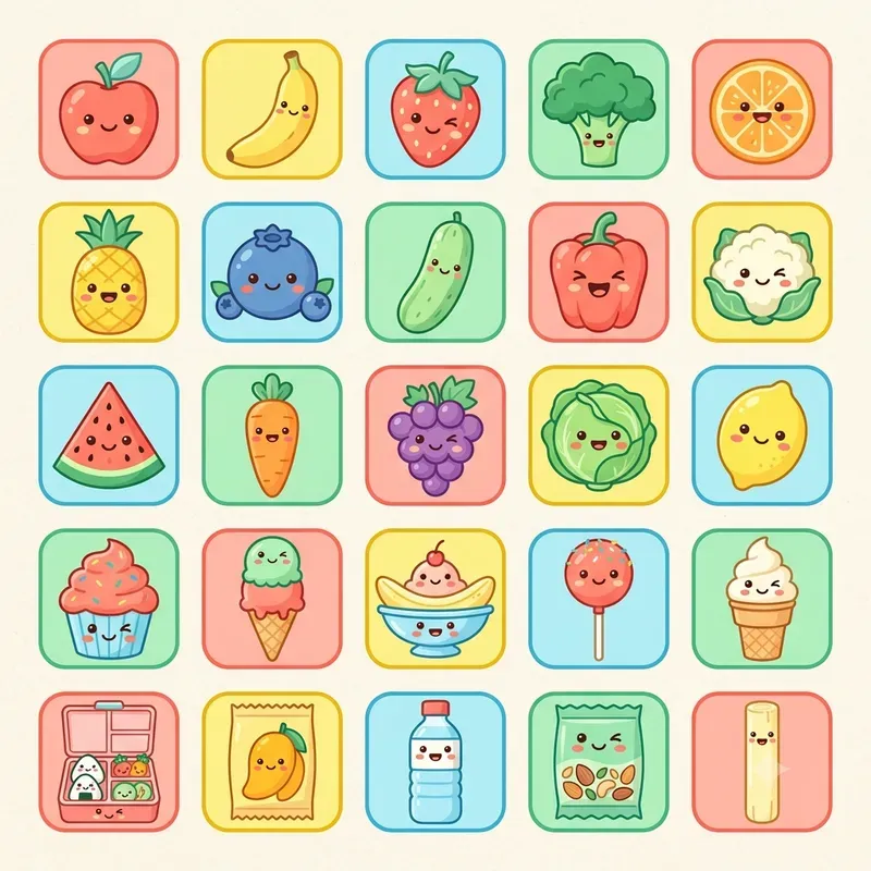 Cute Modern Kids Icon Art Collections