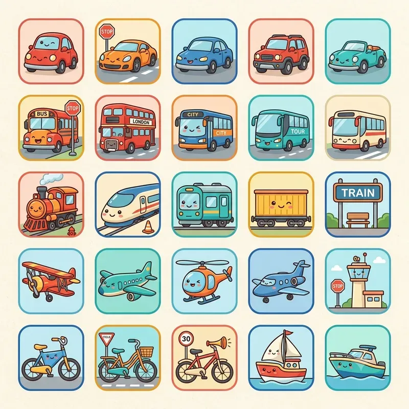 Cute Modern Kids Icon Art Collections