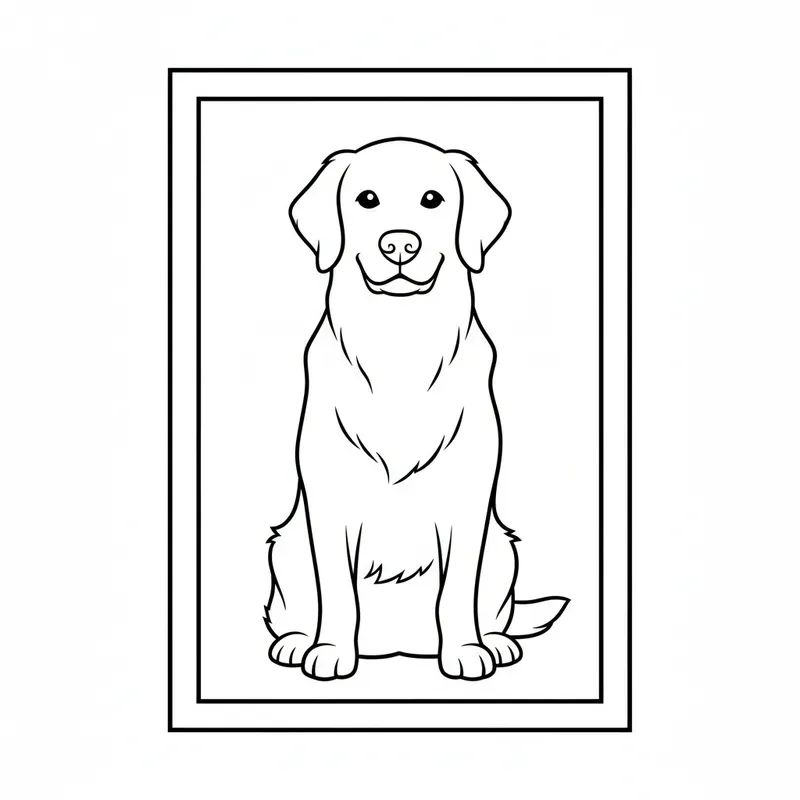 Bold Dog Vector Coloring Page Authorities