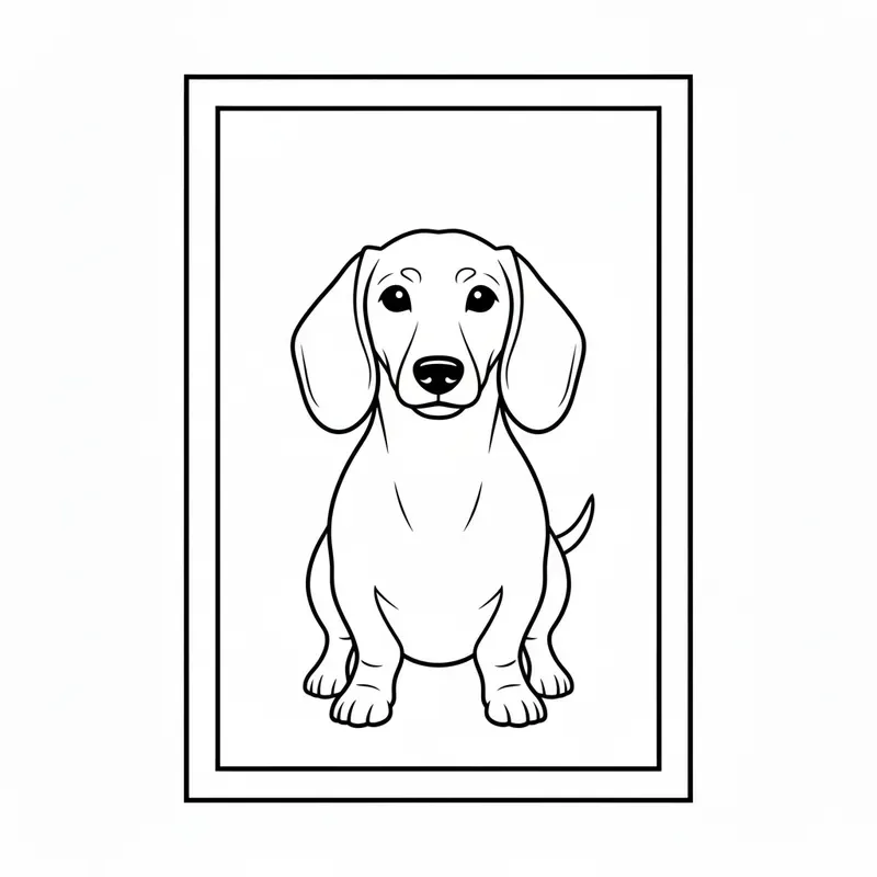 Bold Dog Vector Coloring Page Authorities