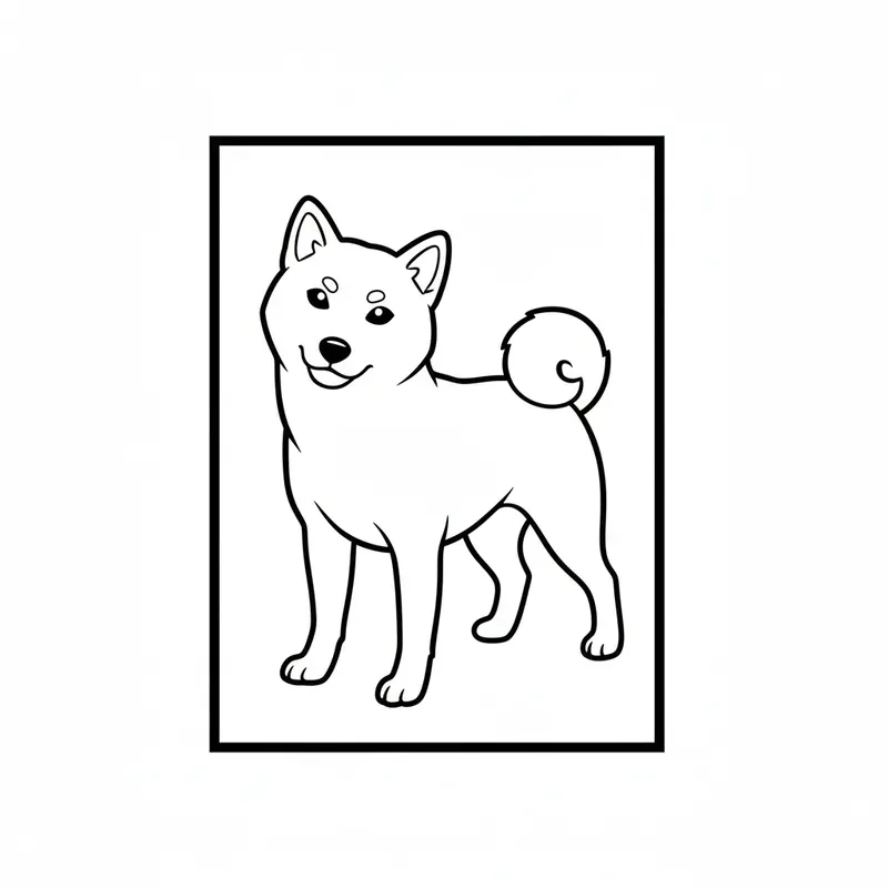 Bold Dog Vector Coloring Page Authorities