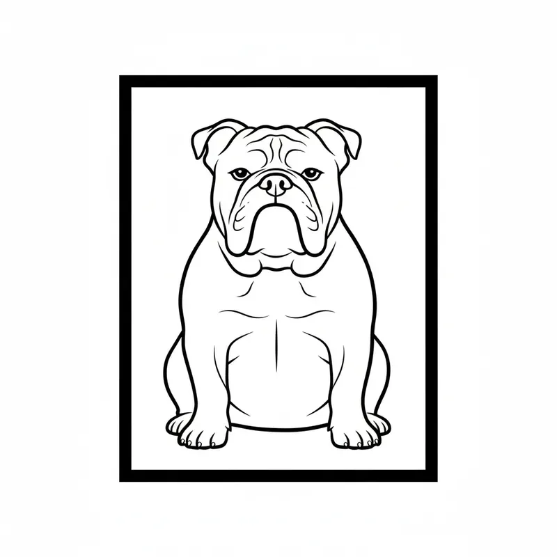 Bold Dog Vector Coloring Page Authorities