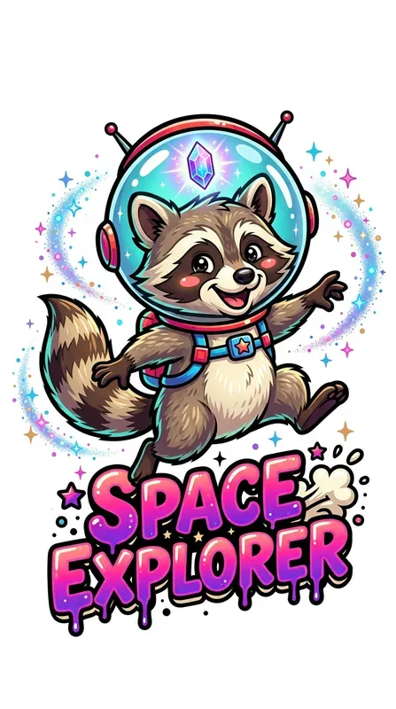Space Astronaut Animal Cartoon Stickers