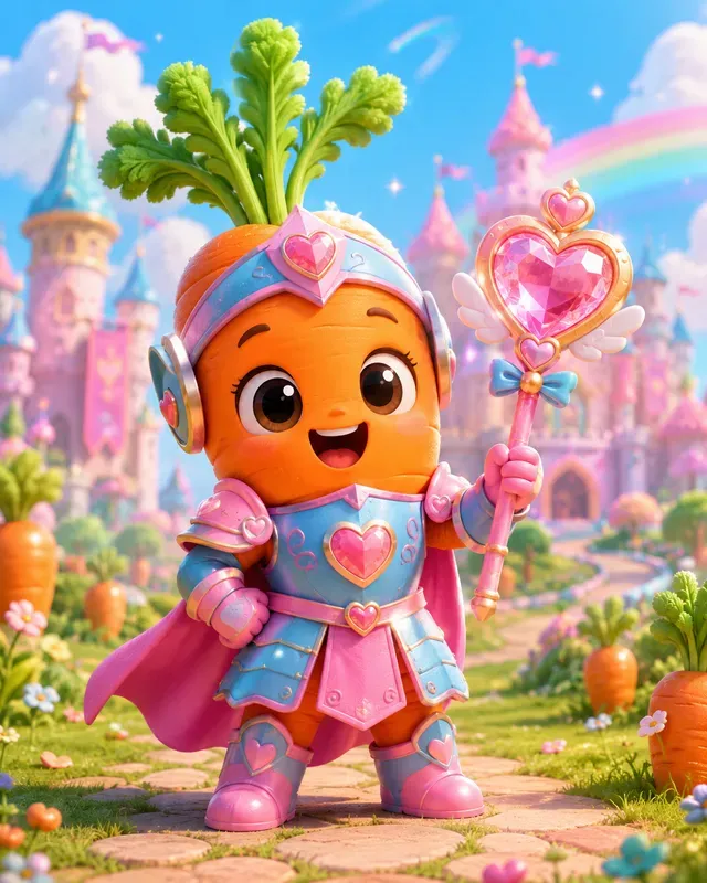 Cute 3D Veggie Warriors