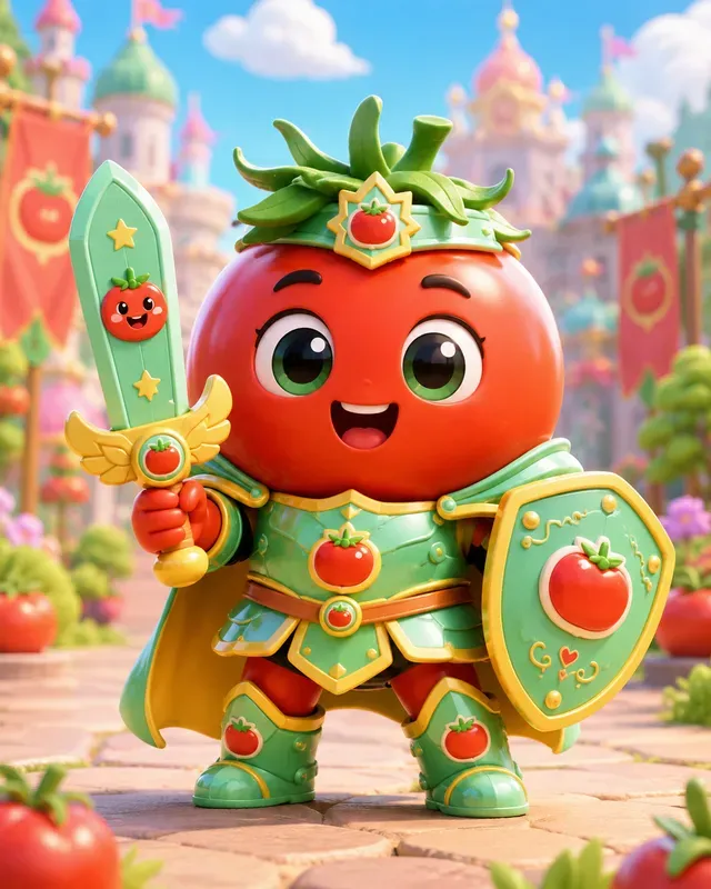 Cute 3D Veggie Warriors