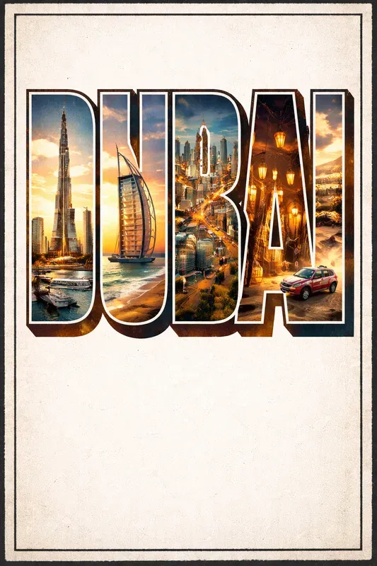 Travel Postcard Typography