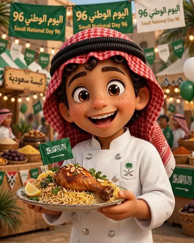 50 Saudi National Day 96 3D Pixar Chibi