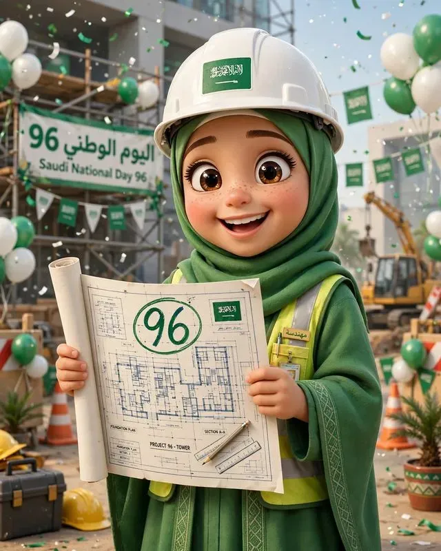 50 Saudi National Day 96 3D Pixar Chibi