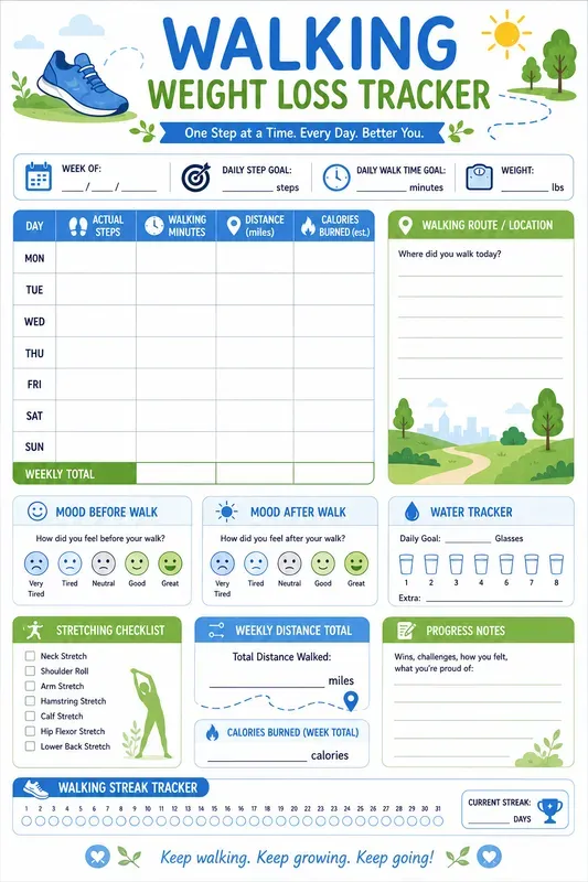 Fitness Weight Loss Planner Pages