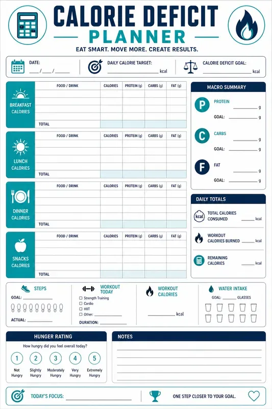 Fitness Weight Loss Planner Pages