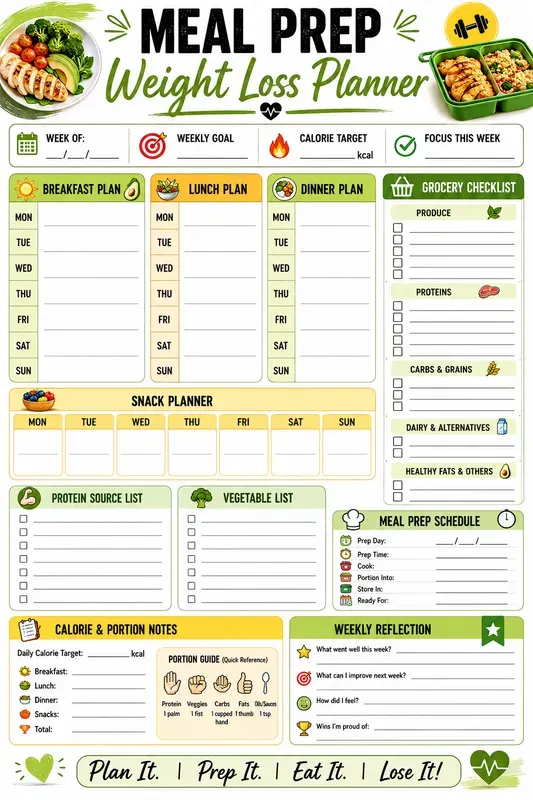 Fitness Weight Loss Planner Pages