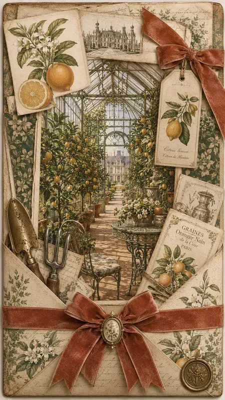 French Castle Journaling Card Ephemera