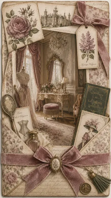 French Castle Journaling Card Ephemera