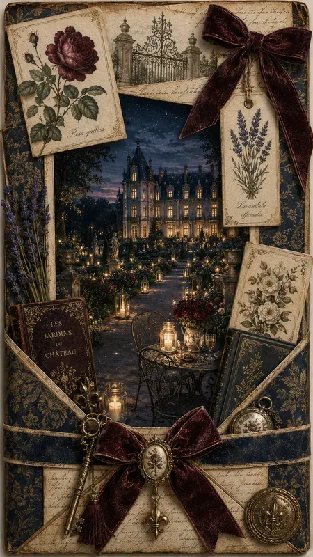 French Castle Journaling Card Ephemera