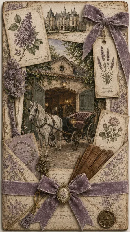 French Castle Journaling Card Ephemera