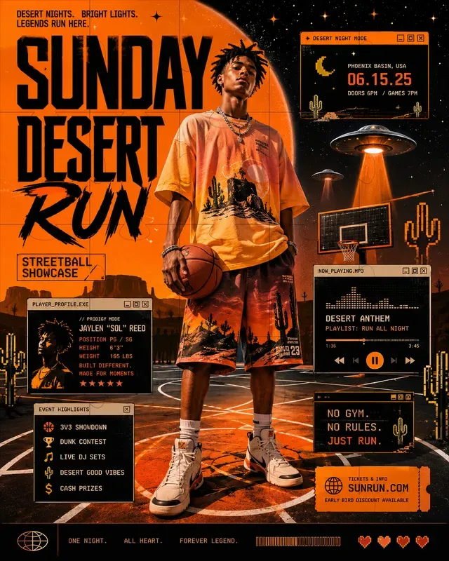 Streetwear Event Poster Collages