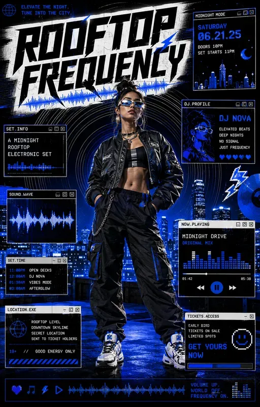 Streetwear Event Poster Collages