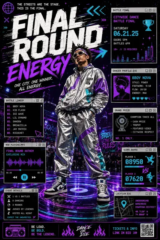 Streetwear Event Poster Collages