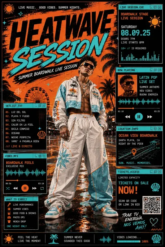 Streetwear Event Poster Collages