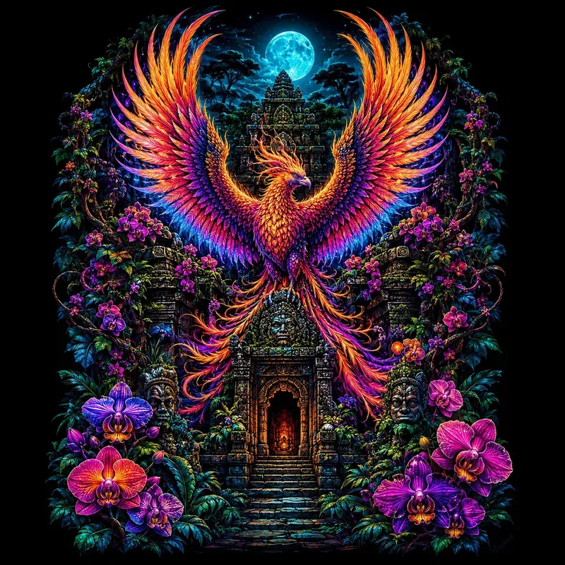 Neon Dark Fantasy Graphic Tee Generator