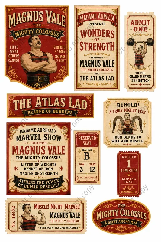 Circus Sideshow Wonders Vintage Ephemera