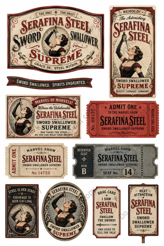 Circus Sideshow Wonders Vintage Ephemera