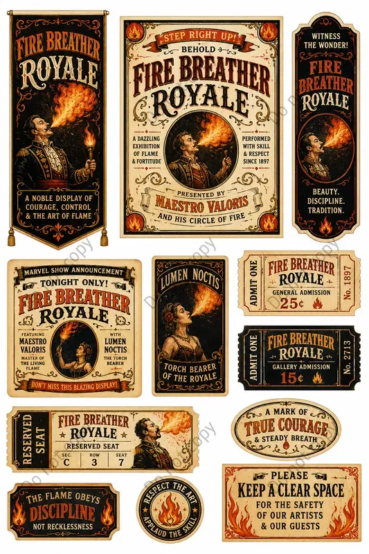 Circus Sideshow Wonders Vintage Ephemera