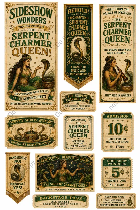 Circus Sideshow Wonders Vintage Ephemera