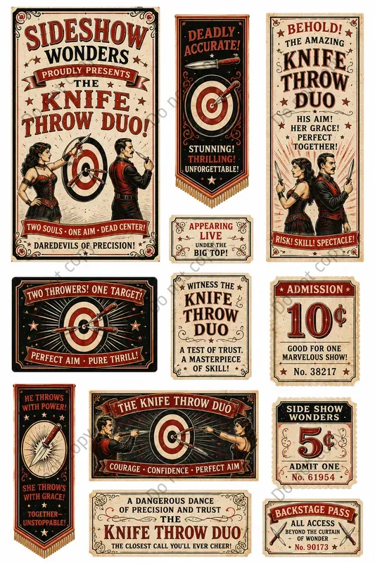 Circus Sideshow Wonders Vintage Ephemera